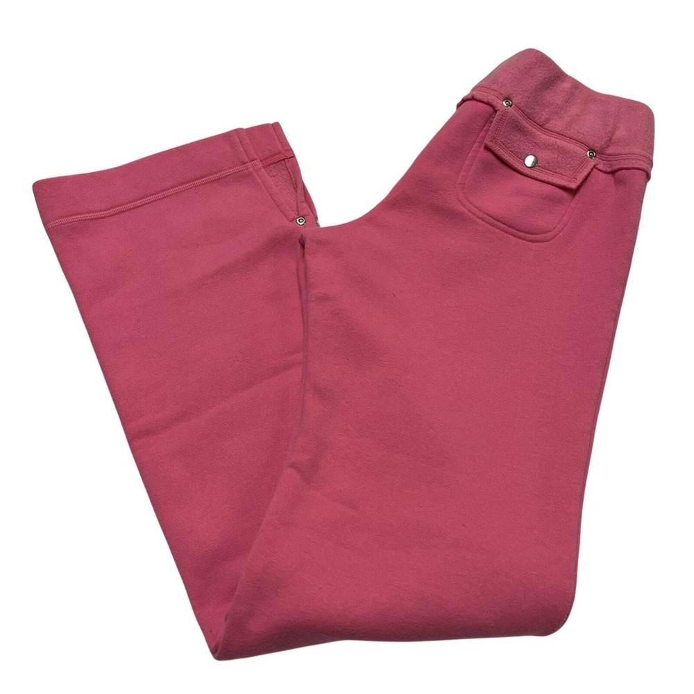 Vintage‎ Nike Pink Fleece Wide Leg Pant S NYC Edition 90s Streetwear Preppy Y2K
